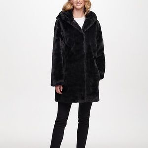 DKYNY Faux Fur Hooded Jacket